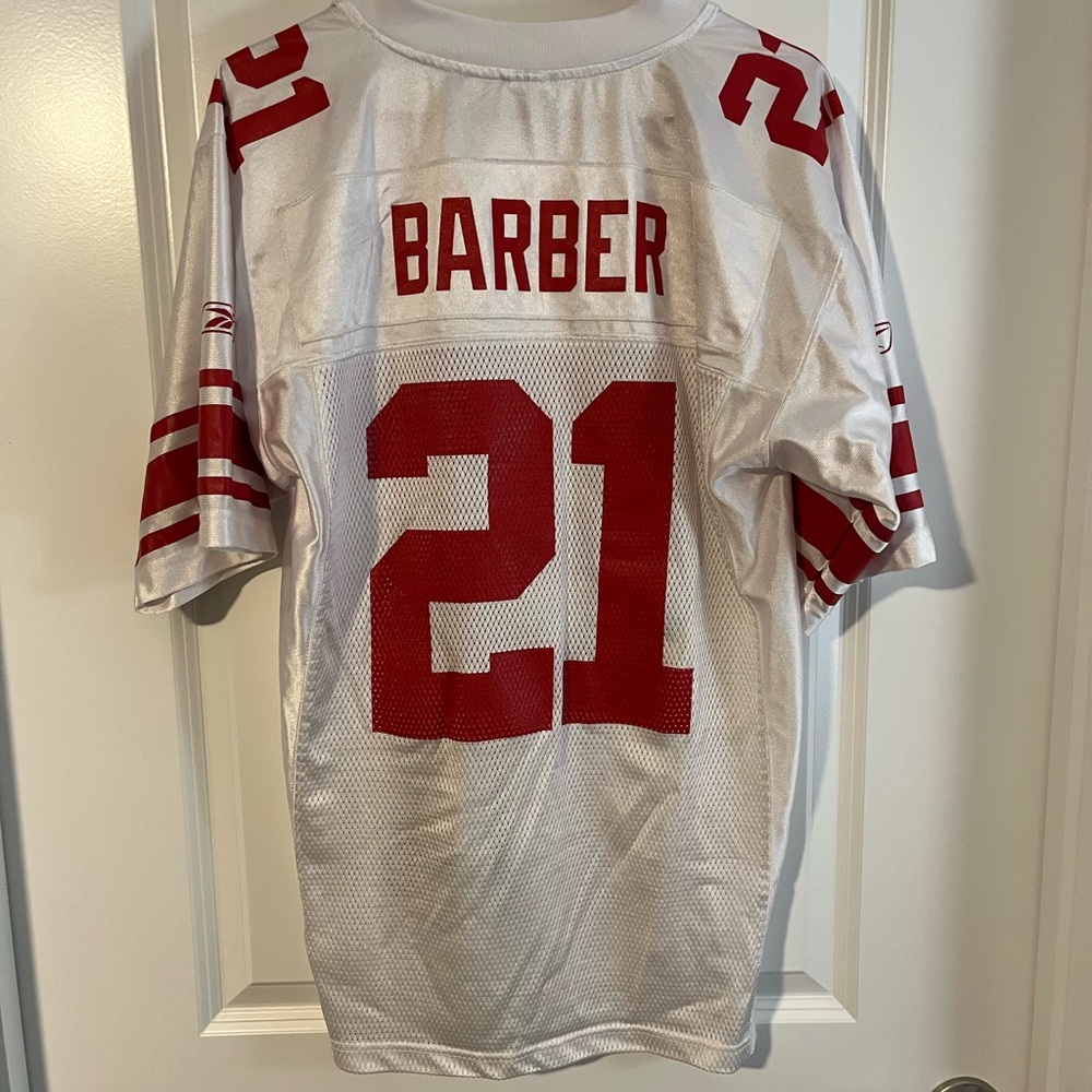 Reebok NFL White New York Giants Jersey- Tiki Barber #21 - Picture 2 of 7